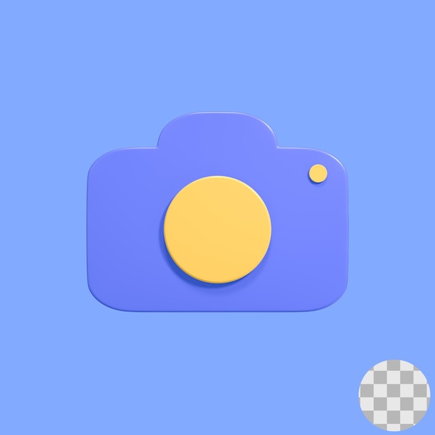 modern camera 3d icon rendered image