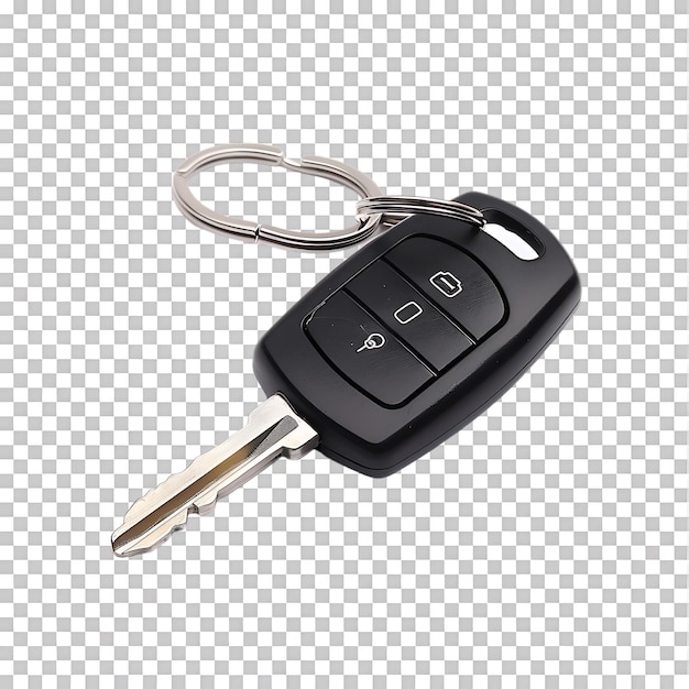 PSD modern car flip key with trinket over transparent background ai generated