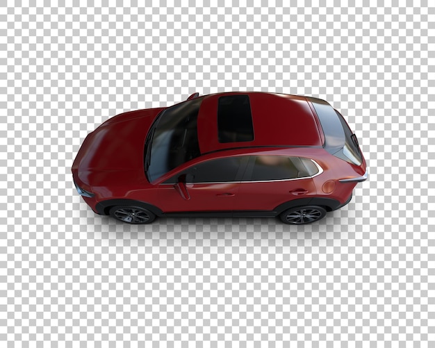 Modern car isolated on background 3d rendering illustration