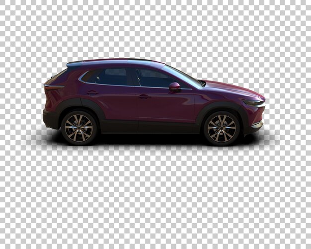 Modern car isolated on background 3d rendering illustration