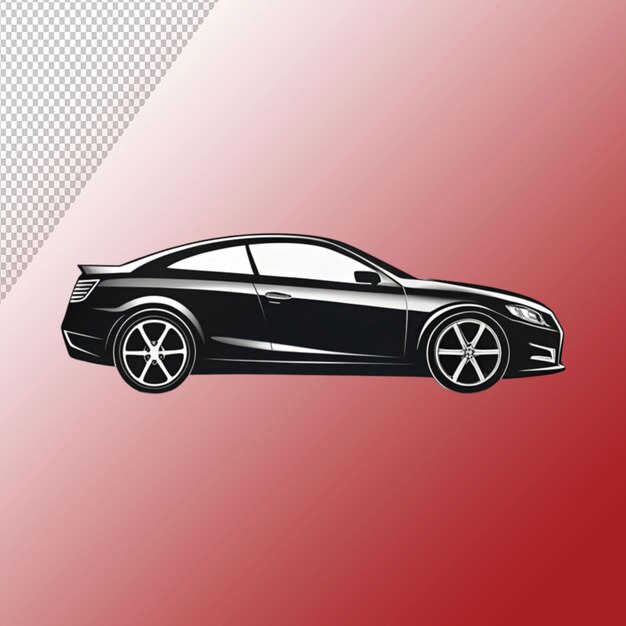 modern car silhouette vector illustration isolated on transparent background