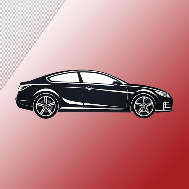 modern car silhouette vector illustration isolated on transparent background