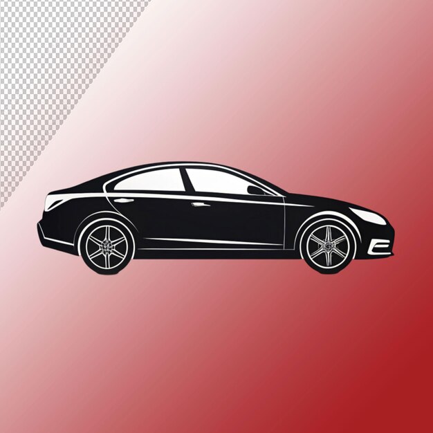 modern car silhouette vector illustration isolated on transparent background