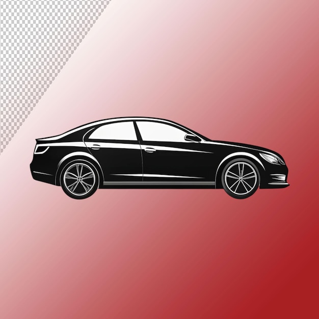 modern car silhouette vector illustration isolated on transparent background