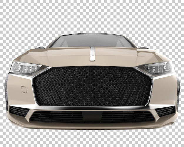 Modern car on transparent background. 3d rendering - illustration