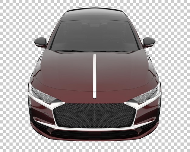 Modern car on transparent background. 3d rendering - illustration