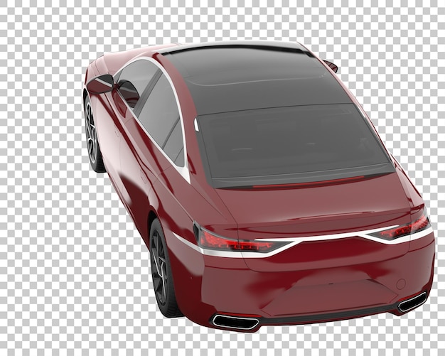 Modern car on transparent background. 3d rendering - illustration