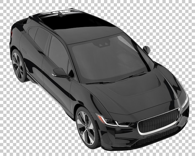 Modern car on transparent background. 3d rendering - illustration