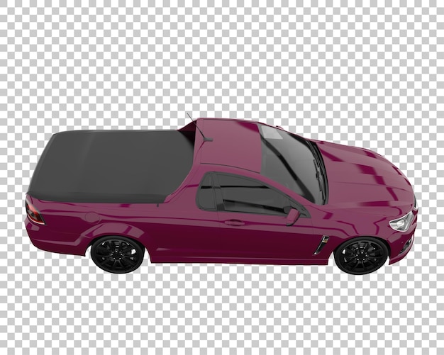 PSD modern car on transparent background. 3d rendering - illustration