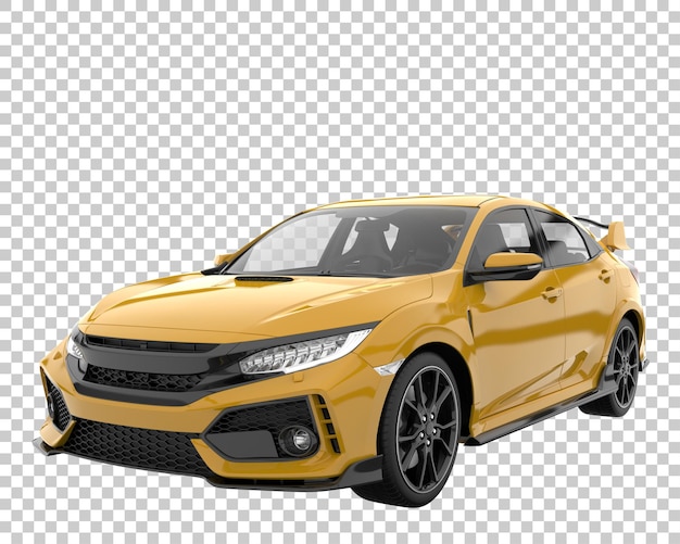 Modern car on transparent background. 3d rendering - illustration