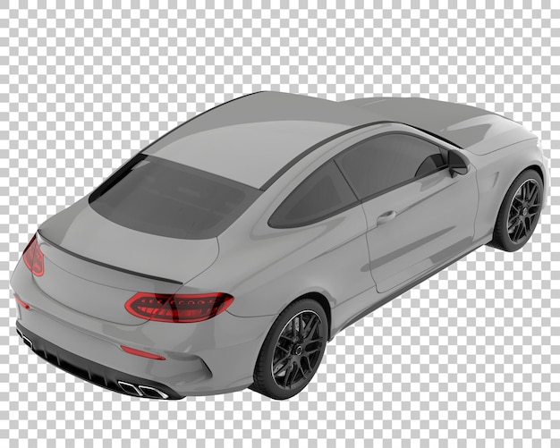 Modern car on transparent background. 3d rendering - illustration