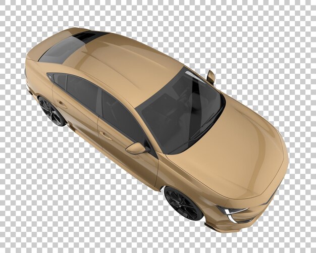 Modern car on transparent background. 3d rendering - illustration