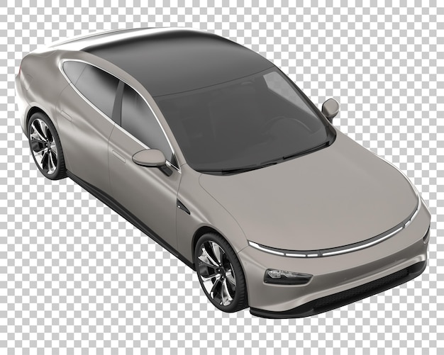 Modern car on transparent background. 3d rendering - illustration