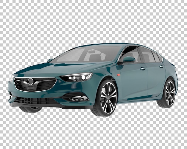 Modern car on transparent background. 3d rendering - illustration