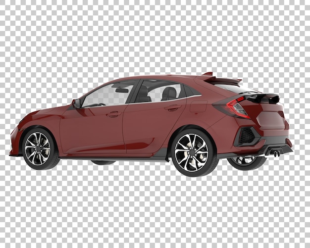 Modern car on transparent background. 3d rendering - illustration