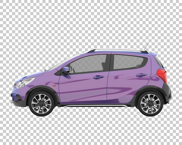 Modern car on transparent background. 3d rendering - illustration