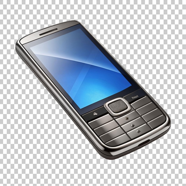 modern cell phone on transparent background