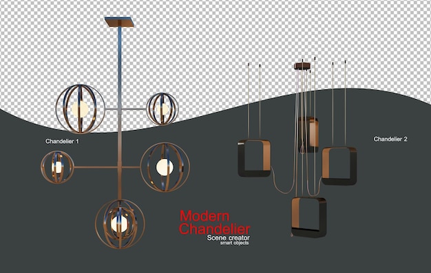 PSD modern chandeliers in many styles