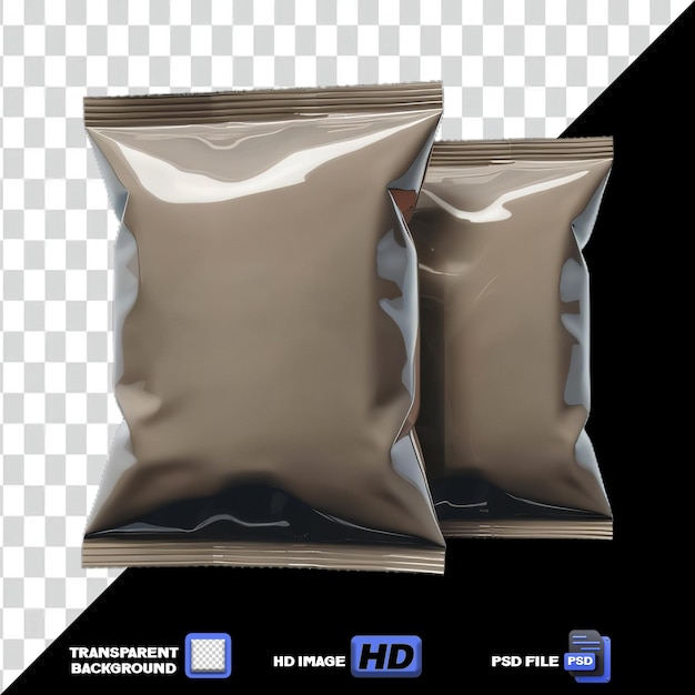 Modern Chips Packaging for MockUp PNG on Isolated Background