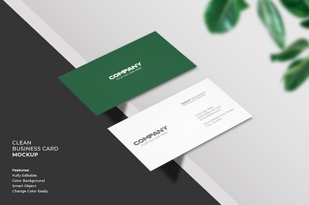 Modern and clean business card mockup