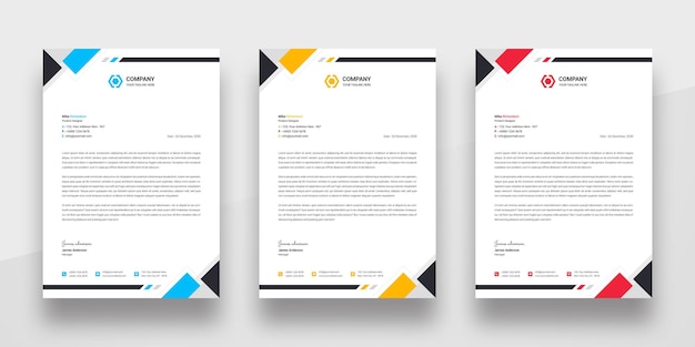 Modern and clean business letterhead template