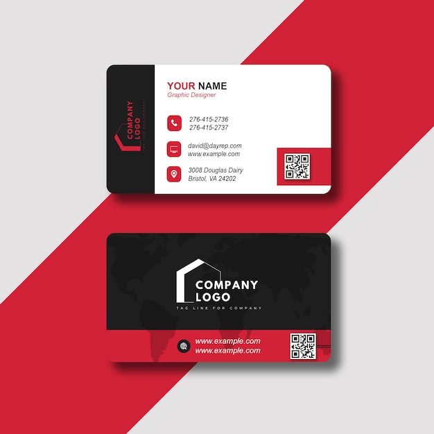 PSD modern and clean professional business card template