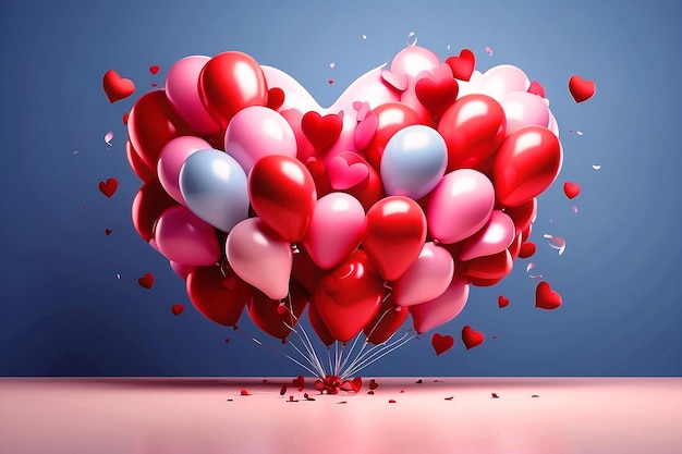 Modern and clean PSD happy valentines day background