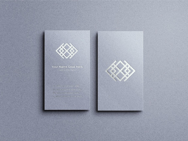 Modern and clean vertical  business card mockup