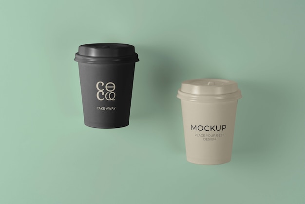 Modern coffee package branding mock-up