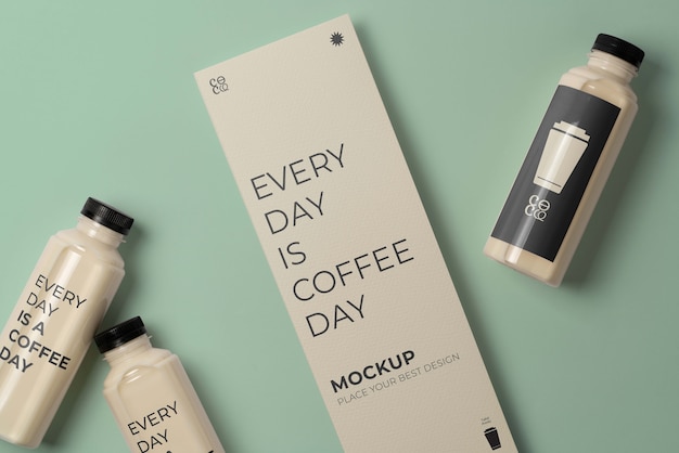 Modern coffee package branding mock-up