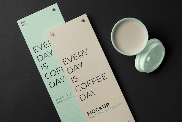 Modern coffee package branding mock-up