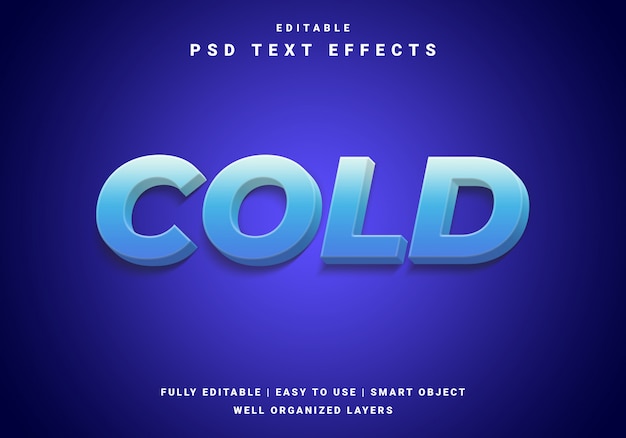 Modern cold text effect