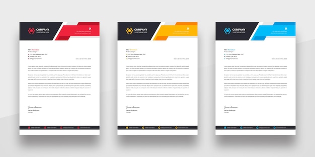 Modern company letterhead template