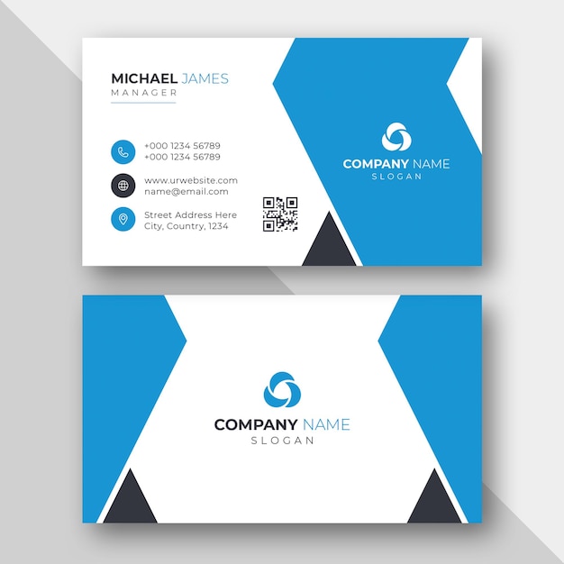 Modern corporate business card design template