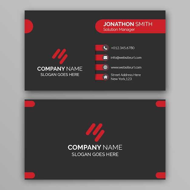 Modern corporate business card template