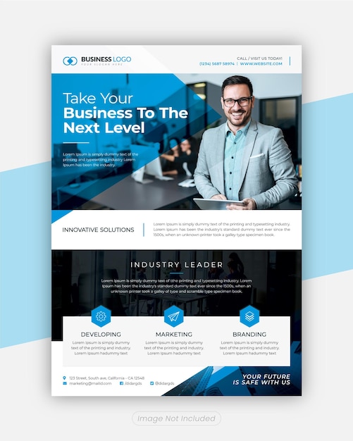 Modern Corporate Business Flyer template design