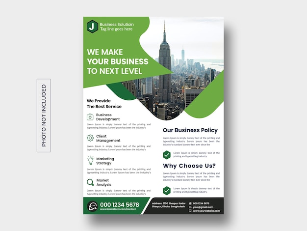 Modern corporate business flyer template