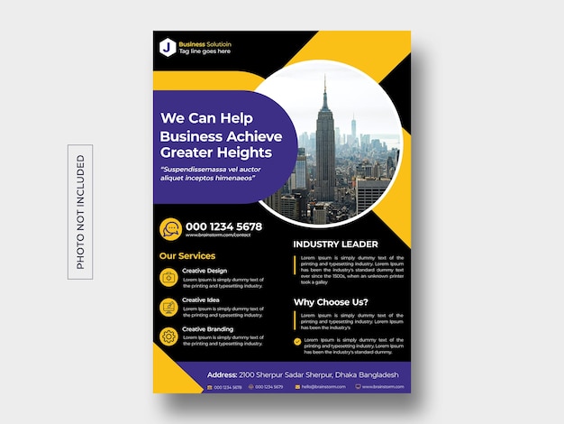 Modern corporate business flyer template