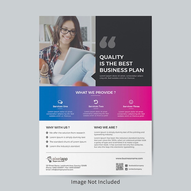 Modern corporate flyer template design