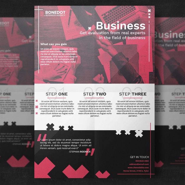 PSD modern corporate flyer template