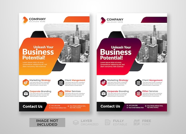 Modern and creative Corporate business digital marketing agency multipurpose concept flyer template