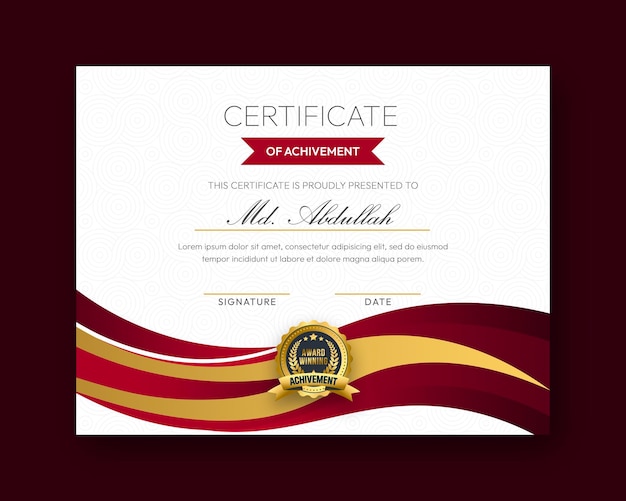 Modern creative and elegant certificate design template