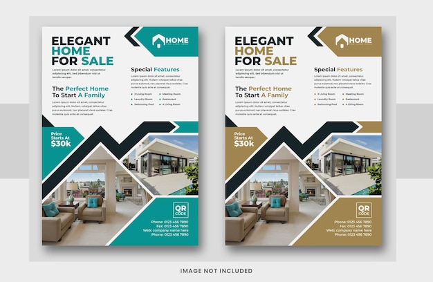 modern creative real estate flyer design template, business flyer template