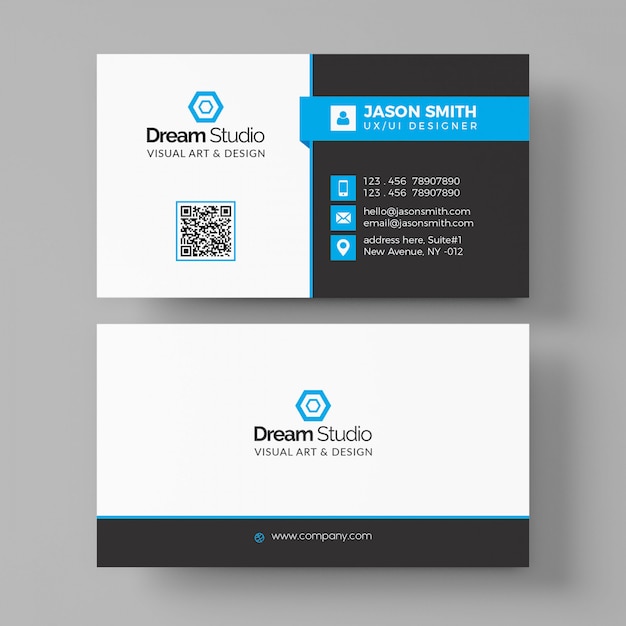 Modern dark business card mockup