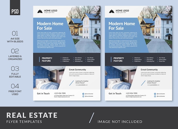 Modern Design Real Estate Flyer Templates