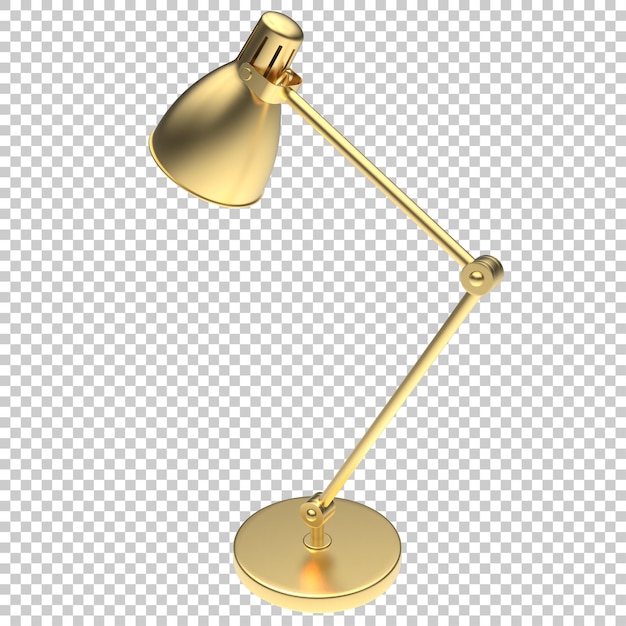 Modern desk lamp on transparent background 3d rendering illustration