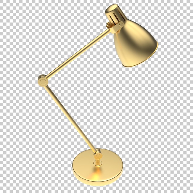 Modern desk lamp on transparent background 3d rendering illustration