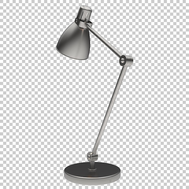 Modern desk lamp on transparent background 3d rendering illustration