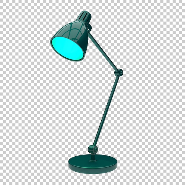 Modern desk lamp on transparent background 3d rendering illustration