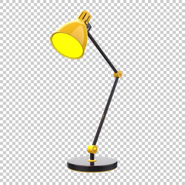 Modern desk lamp on transparent background 3d rendering illustration